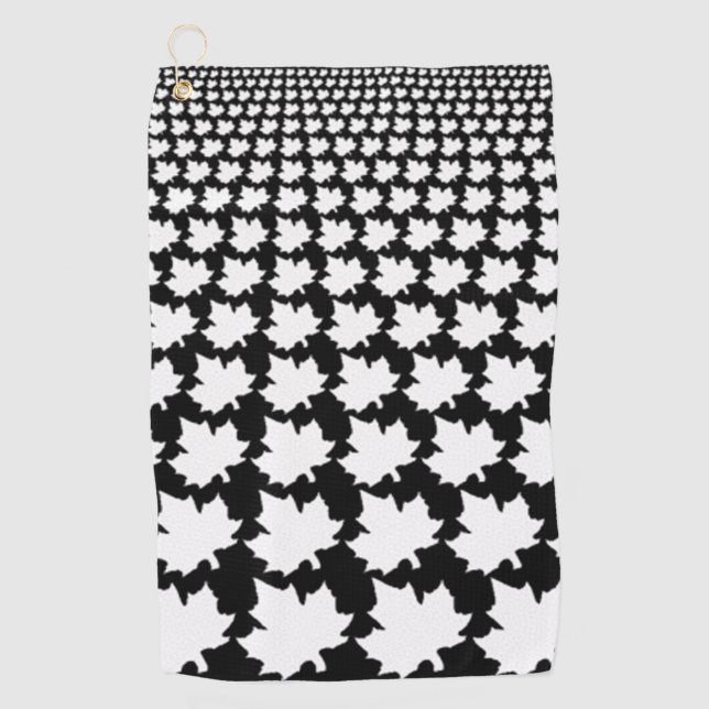 Serviette de golf CANADA White Maple Leafs (Devant)