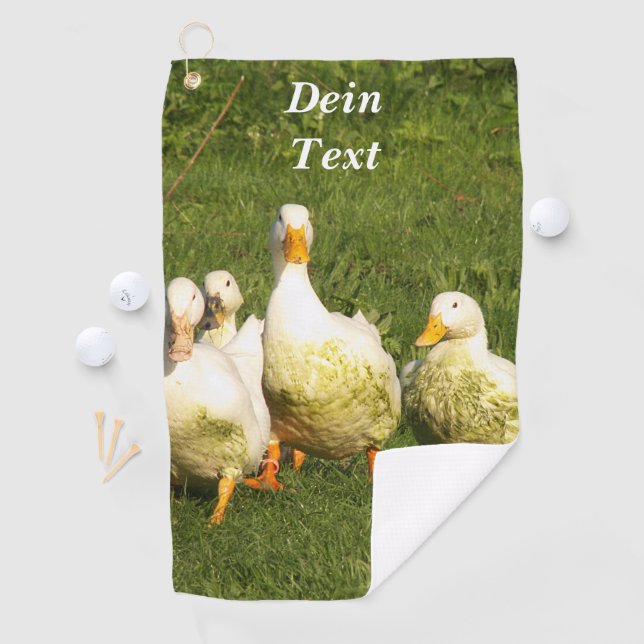 Serviette De Golf canards, vivants, prairie, animal, ferme, vie rura (En situation)