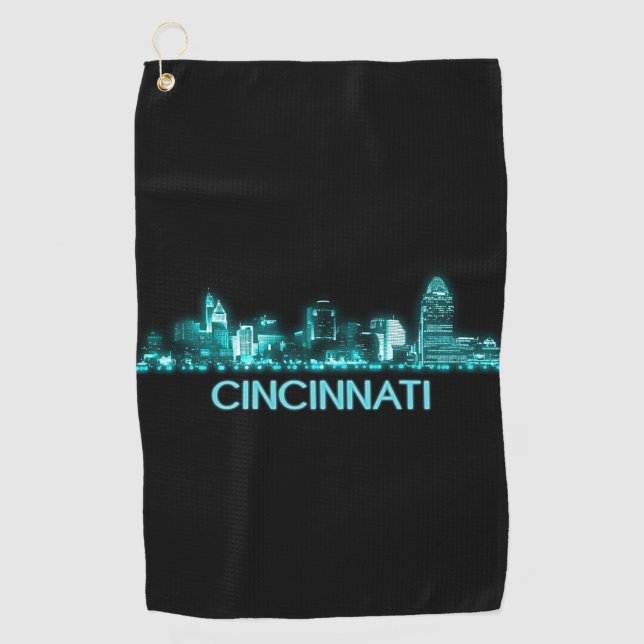 Serviette De Golf Cancinnati Skyline (Devant)