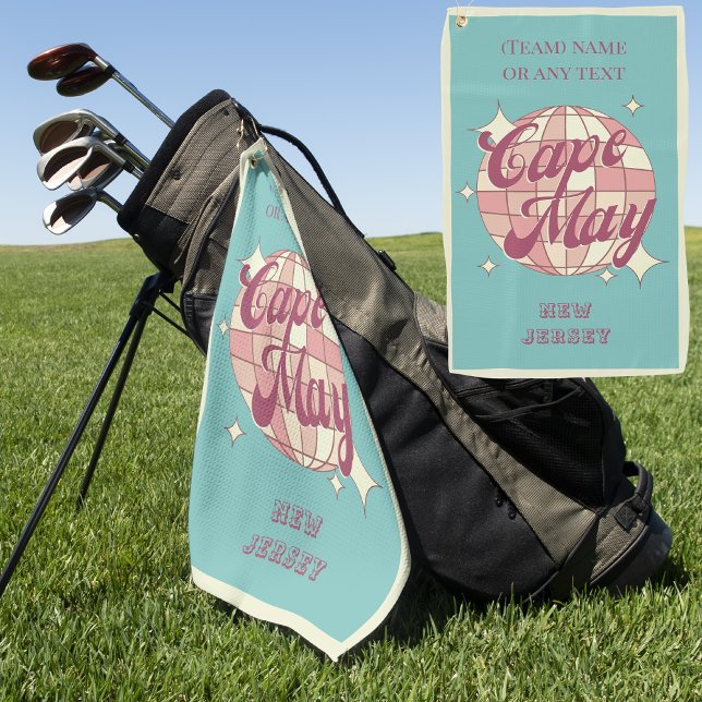 Serviette De Golf Cape May City New Jersey USA golfer (Créateur téléchargé)