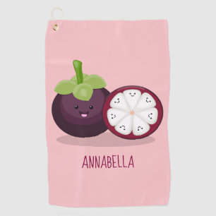 Serviette De Golf Caricature mignonne mauve mangouste