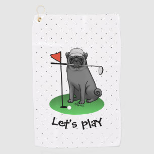 Serviette De Golf Carlin de golf Jouer Golf (noir) mignon chien drôl