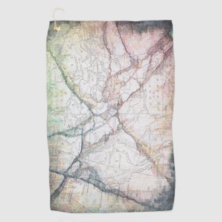 Serviette De Golf Carte abstraite de cru de l'Amérique du Nord