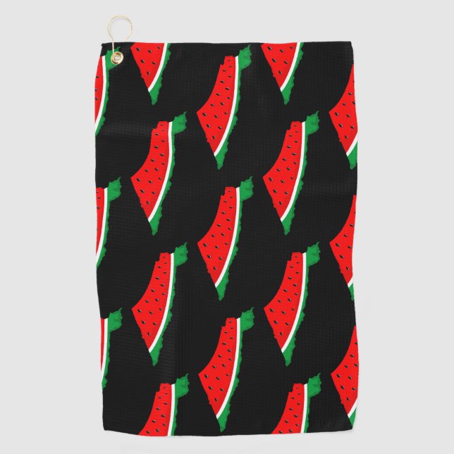 Serviette De Golf Carte de Palestine Watermelon Symbole de la libert (Devant)