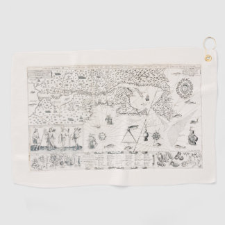 Serviette De Golf Carte Française Canada (Québec) par Champlain 1612