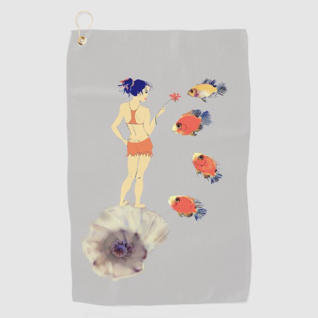 Serviette De Golf Carte postale (Devant)