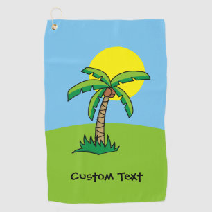 Serviette De Golf Carton Palm Tree