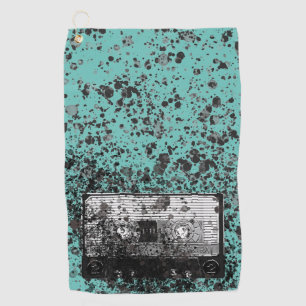 Serviette De Golf Cassette audio rétro