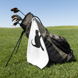 Serviette De Golf Cat dit bonjour