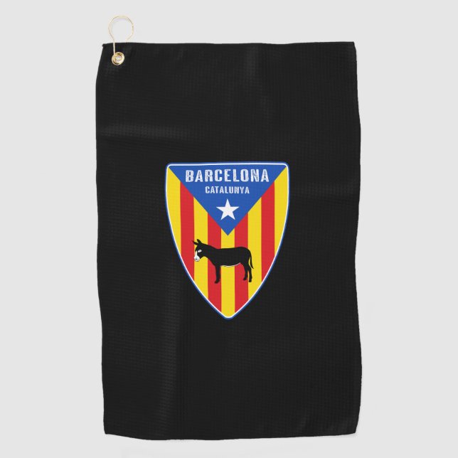 Serviette De Golf Catalunya Estelada de Barcelone (Devant)