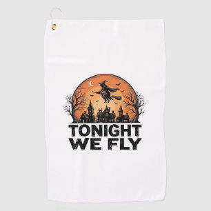 Serviette De Golf Ce Soir Nous Volons Vintage Sorcière Halloween Con