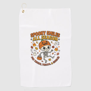 Serviette De Golf Célébration de squelette cosy Halloween
