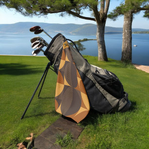 Serviette De Golf cercles rétro brun
