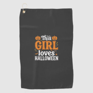 Serviette De Golf Cette fille adore la typographie Halloween SVG Des