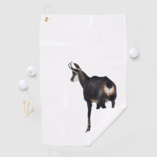 Serviette De Golf Chamois de montagne alpin minimaliste sur la neige
