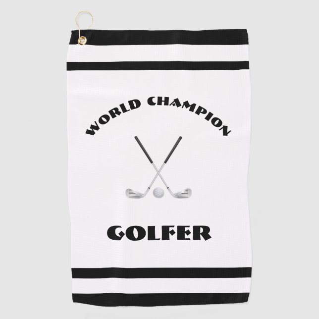 Serviette De Golf Champion du monde de golf (Devant)