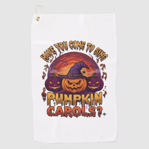 Serviette De Golf Chants de Citrouille Halloween Citrouilles Chapeau