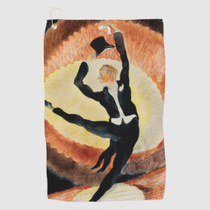 Serviette De Golf Chapeau haut-de-forme de danseur masculin Art déco