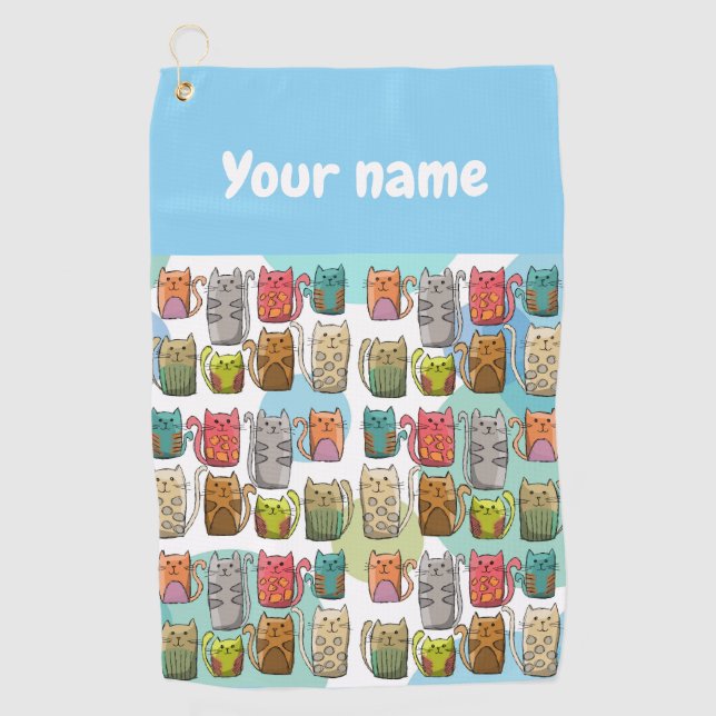 Serviette De Golf Chat! (Devant)