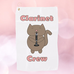 Serviette De Golf Chat Brown Clarinet Crew Rose