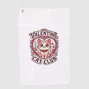 Serviette De Golf Chat de la Saint-Valentin Dessin drôle pour amateu
