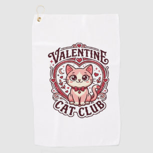 Serviette De Golf Chat de la Saint-Valentin Dessin drôle pour amateu