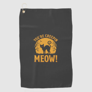 Serviette De Golf Chat d'Halloween Tu me fais peur Miaou
