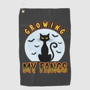 Serviette De Golf Chat Noir Halloween Faisant Pousser Mes Crocs Desi