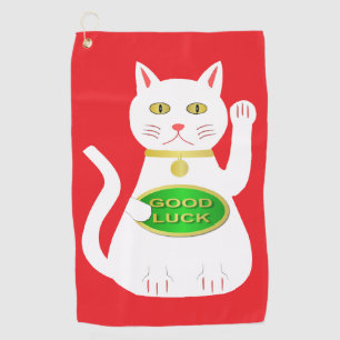 Serviette De Golf Chat Oriental Lucky