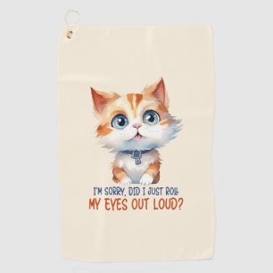 Serviette De Golf Chat Sarcastique Et Cute (2)