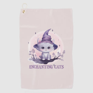 Serviette De Golf Chat sorcier enchanteur