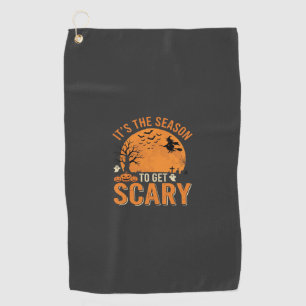 Serviette De Golf Château Hanté Effrayant de Halloween Vecteur