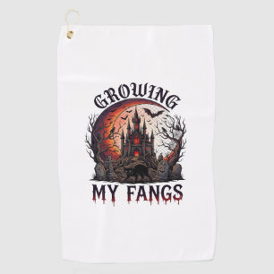 Serviette De Golf Château Hanté Halloween Crocs de Chat Noir M