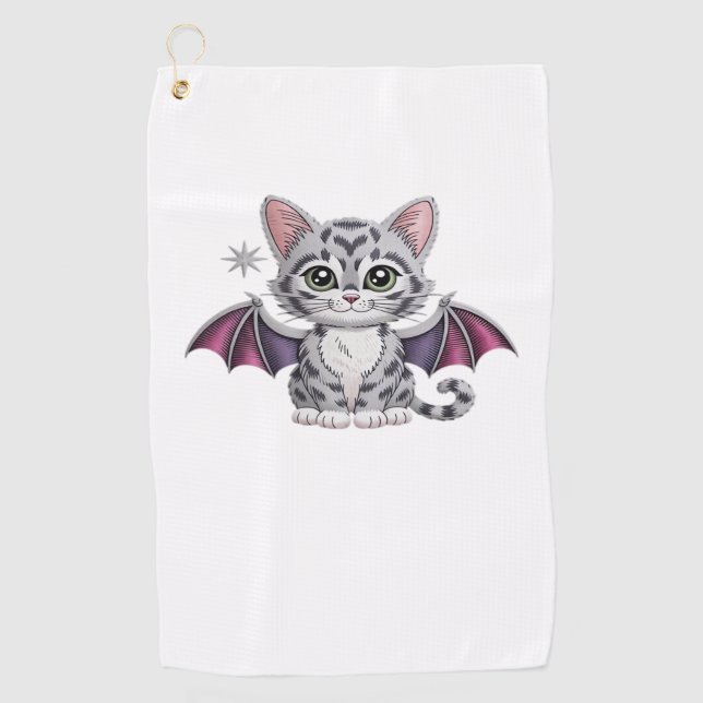 Serviette De Golf chatte brodée T-shirt classique (Devant)