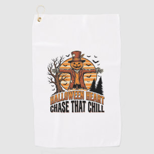Serviette De Golf Chemise de Halloween Épouvantail Gravure Vintage R