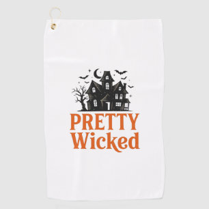 Serviette De Golf Chemise de maison hantée Halloween vintage Pretty