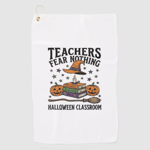 Serviette De Golf Chemise de professeur Halloween avec livres de sor