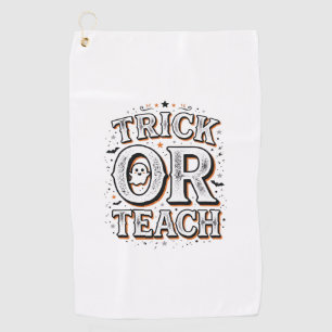 Serviette De Golf Chemise de professeur Halloween Trick Or Teach vin