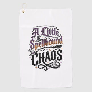 Serviette De Golf Chemise d'humour de sorcière avec typographie Spel