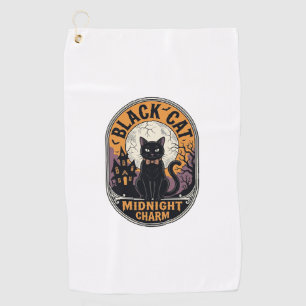 Serviette De Golf Chemise Halloween Chat Noir Vintage Charme de Minu