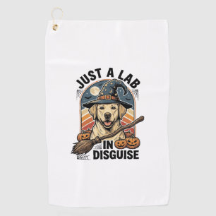 Serviette De Golf Chemise Halloween Labrador Vintage Sorcière Costum