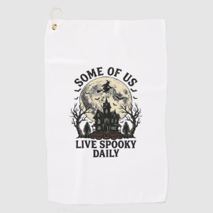 Serviette De Golf Chemise Halloween tous les jours avec lune hantée