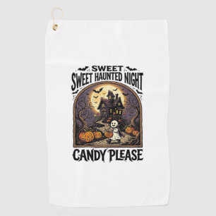 Serviette De Golf Chemise Halloween Vintage Candy Night Maison Hanté