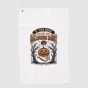 Serviette De Golf Chemise Halloween Vintage Citrouille Gravée Fantôm