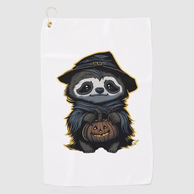 Serviette De Golf Chemise T surdimensionnée Halloween paresse (Devant)