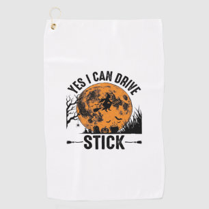 Serviette De Golf Chemise Vintage de Sorcière Drôle d'Halloween Driv