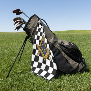 Serviette De Golf Chèques maçonniques Freemasons Carré et Compass