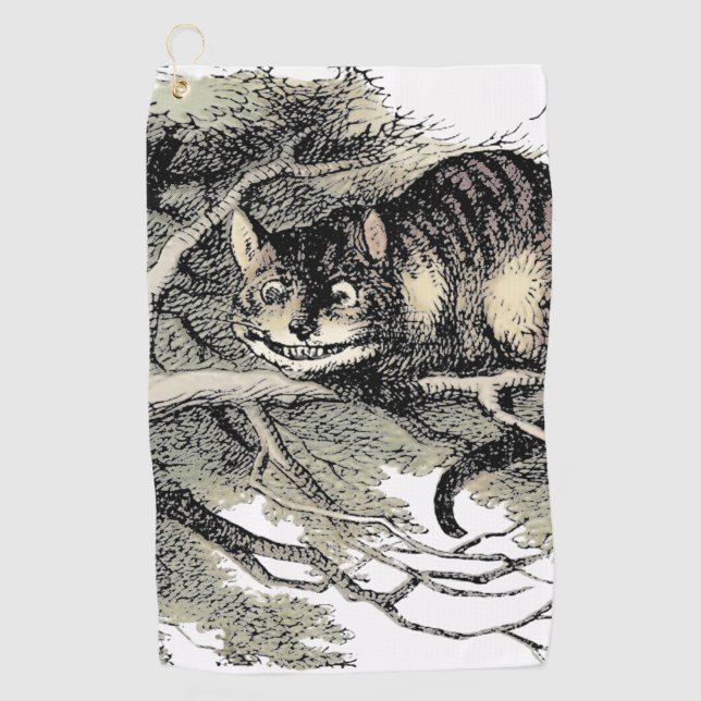 Serviette De Golf Cheshire Chat Alice Wonderland Classic (Devant)