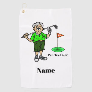 Serviette De Golf Cheveux gris Homme Par Tee Dude Golf Towne