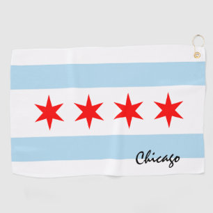 Serviette De Golf Chicago Flag & Illinois State États-Unis fans de